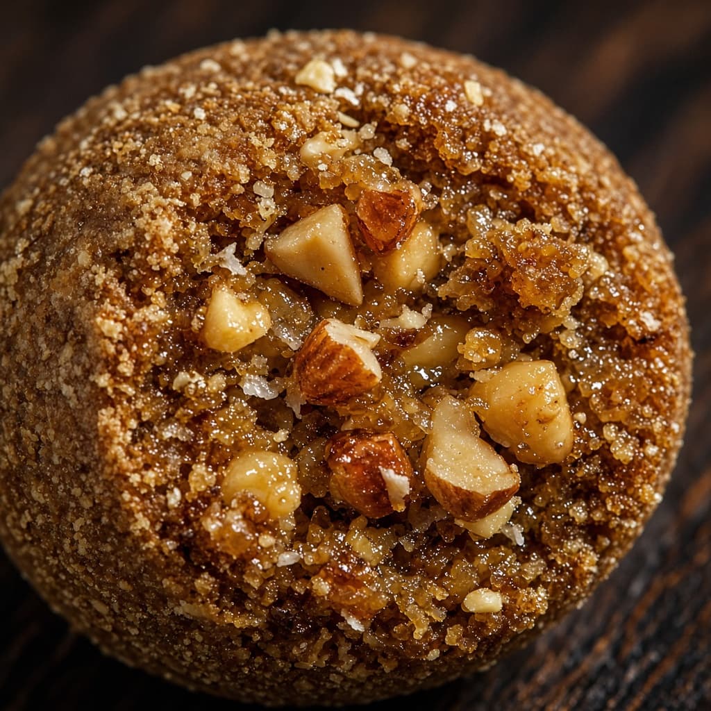 Close texture of roasted pinni
